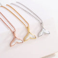 Go Party Dainty S925 Sterling Silver Mermaid Whale Tail Pendant Necklaces Women Delicate Agate Fritillaria Fishtail Necklace