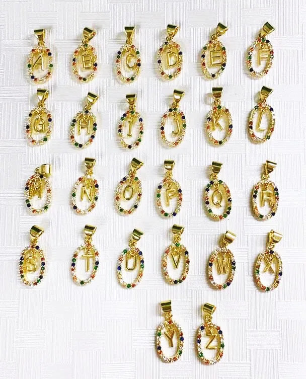 BMZ 2026 New Cz Colorful Name Letter Pendant with Good Quality