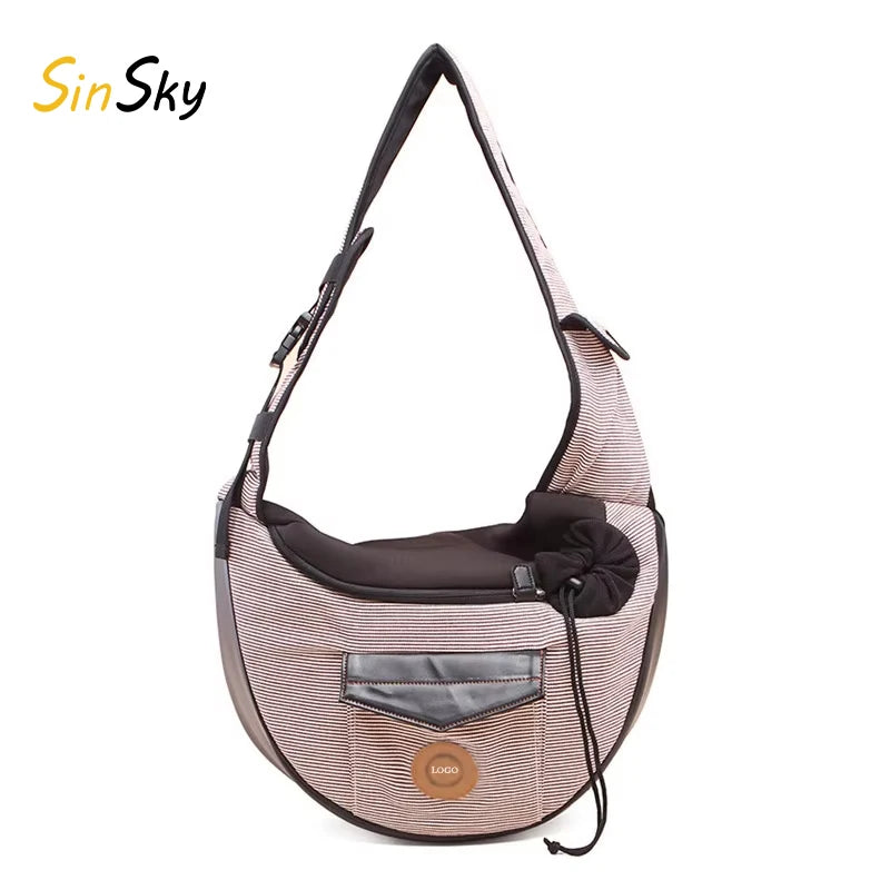 SinSky Outdoor Travel Hugging Shoulder Pet Bag Carrier Sling Single Shoulder Dog Bag Cat Carrier Pet Sling Carrier