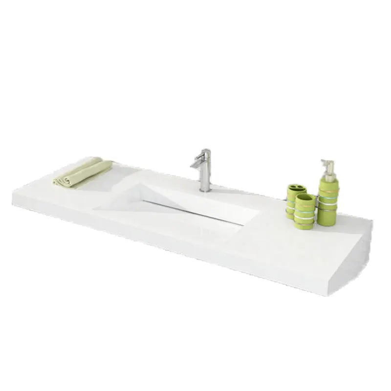 Italian Designed Bathroom Sinks Surface Sanitary Wares CUPC Certification Wall-hung Stone Modern Vanity Sink Solid 1 Piece