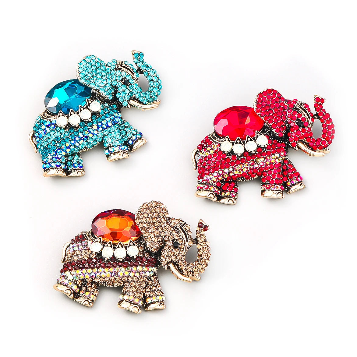 Sparkly Animal Elephant Rhinestone Brooch Pin Metal Rhinestone Brooch Rhinestone Jewelry Accessories