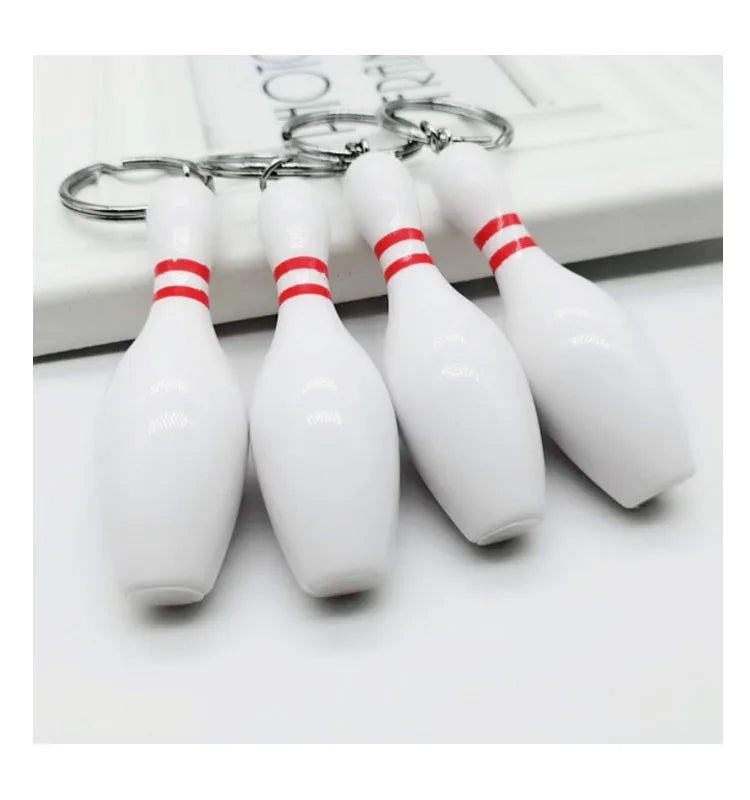 Mini Bowling Pin Keychain Key Ring Perfect for Team Giveaways Sports Souvenir Favors