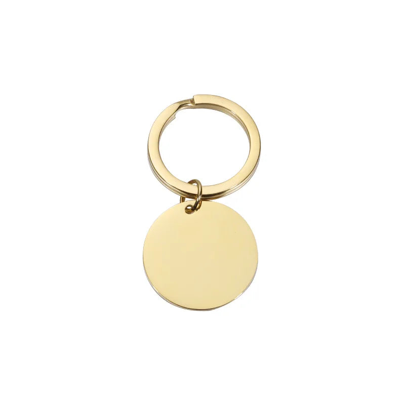 Stainless Steel Key Chain Custom Jewelry Personal Logo Key Chains Men Metal Laser Engravable Keychain Name