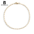 Wholesale 925 Sterling Silver Minimalist Unisex Custom 18k Gold Plated Fine Jewelry Medium Paperclip Chain Bracelet for Women