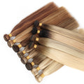 Luxury Russian Unprocessed Machine Double Weft Virgin Cuticle Aligned Human Hair Extensions Natural Black 15A Grade 100g Bundle