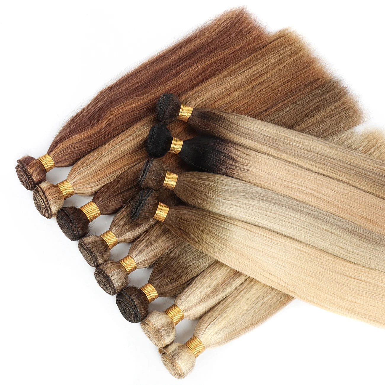Luxury Russian Unprocessed Machine Double Weft Virgin Cuticle Aligned Human Hair Extensions Natural Black 15A Grade 100g Bundle