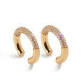 Gemnel  Hot Selling Luxury No Piercing Jewelry Sparkling 3A+ Zircons 925 Silver Fashion Women Ear Cuff Earrings