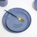8 Inch Home and Kitchen Ceramic Manufacturers Plate Blue Handmade Ceramic Plate for Restaurant MegaBDM