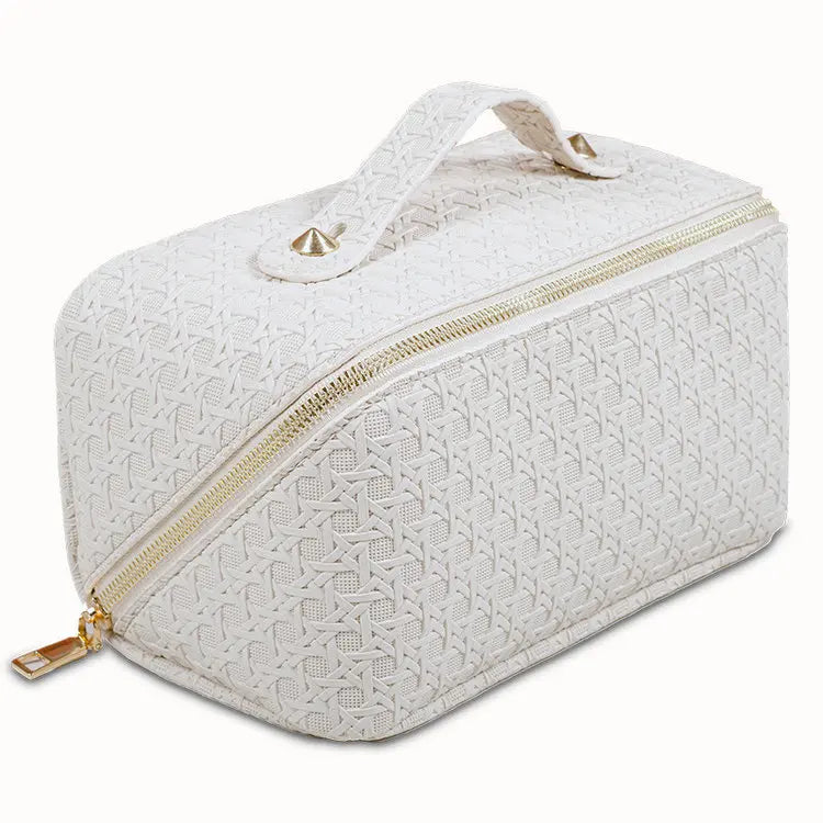 Large Capacity with Storage PU Leather Wash Travel Toiletry Make up Makeup Cosmetic Bag Pouch Box Case Pack for Women Lady