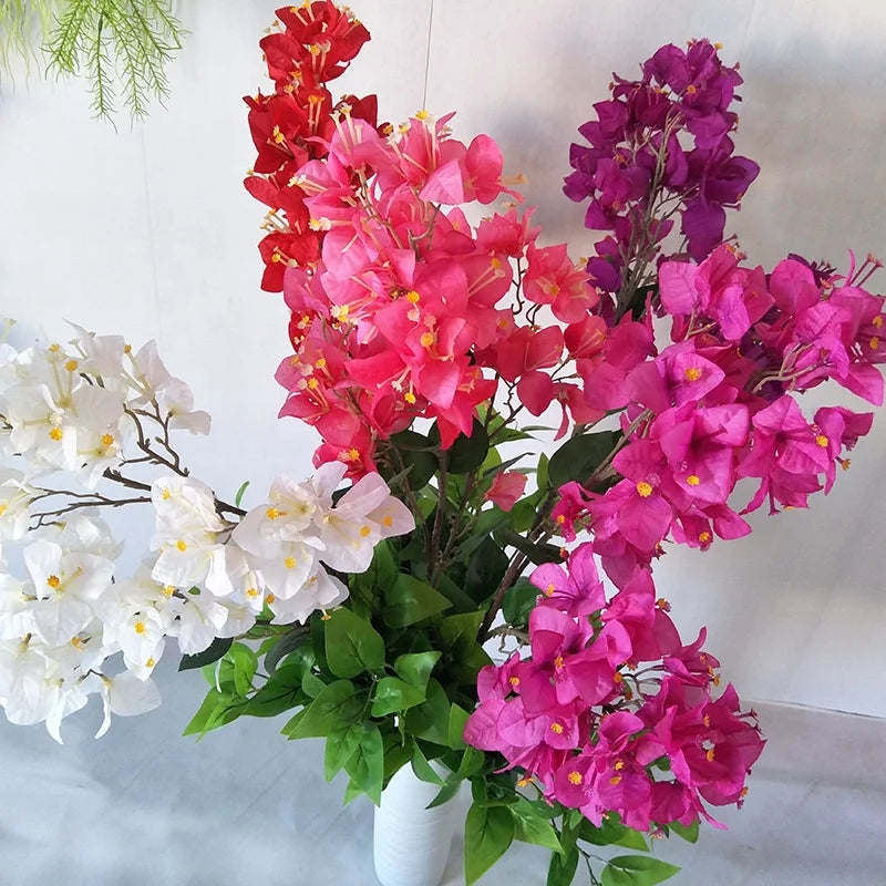 M154 Wedding Home Decoration Outdoor Plants Garden Hot Pink Red Bougainvillea Silk Artificial Bougainvillea Flower for Sale MegaBDM