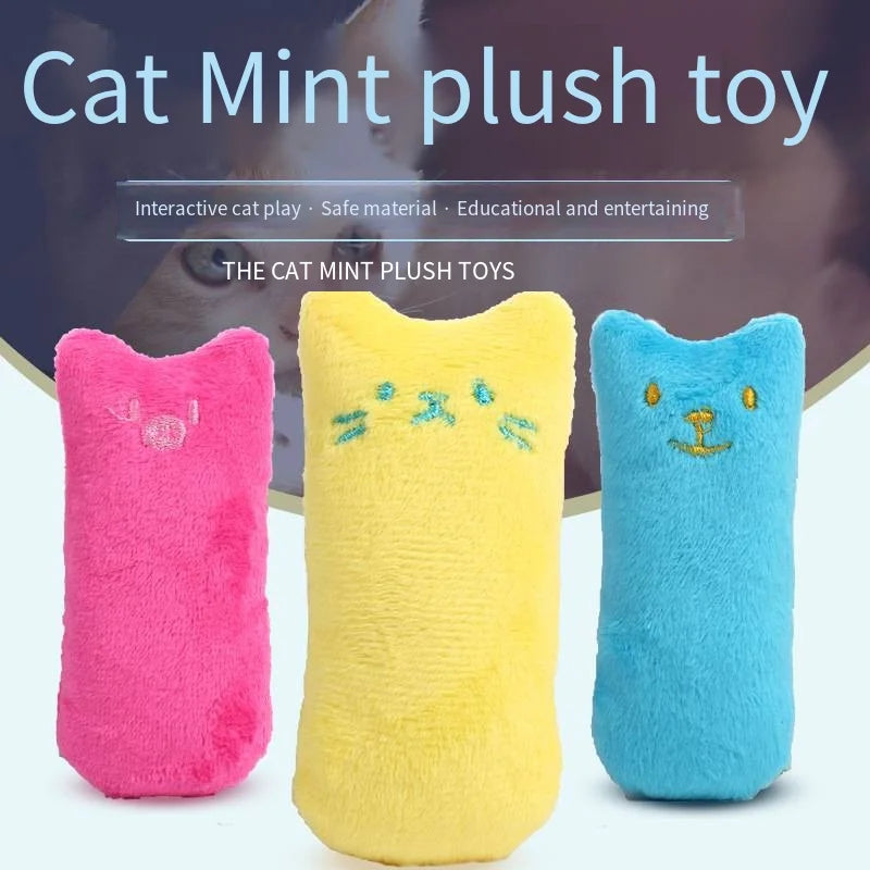Eco-Friendly Fabric Catnip Toy Cute Animal Shaped Interactive Finger Toys for Playful Cats Lovely Small Animals Pet Toy