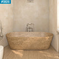 Modern European Design  Marble  Bathtub Independent Beige Stone Bathroom Freestanding Tub whirlpool