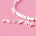 4mm 6mm Simple 925 Sterling Silver Glossy Hexagon Tube Spacer Beads for Jewelry Findings Components