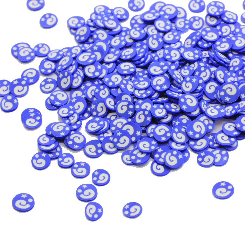 500g Cartoon Anime Logo Round Slice Polymer Clay Sprinkles for Crafts Making DIY Mud Filling Slime Nail Art Decor 5mm