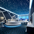 3D HD Stars Floral Wallpaper for Roof Ceilings Waterproof and Moisture-Proof Wall Art Decor Anti-Static Feature