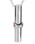 Discount Infinity Stainless Steel Ash Keepsake Cylinder Pendant Stock Sister Brother Mom grandma Uncle Dad Urn Cremation Forever