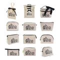 Qetesh Makeup Bag Wholesale Eco Friendly Large Capacity Toiletry Bags Custom Travel Canvas Pouch Cotton With Zipper Cosmetic Bag