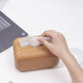 Customized logo Wood Grain Tissue Box Office Living Room Car Pumping Paper Tissue Paper Box