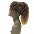 Novelties Synthetic Fiber Afro Curly Kinky Puff Deep Curl Customizable Colors Drawstring Ponytail with Bangs