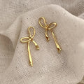 ICEBELA Hot Sale 925 Sterling Silver Fine Jewelry 18K Gold Plated Earrings Trendy Chic Cute Stud Bow Knot Earrings for Girls