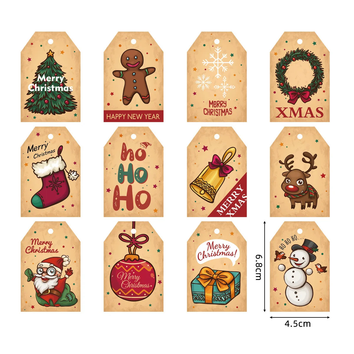 Custom Homemade Luxury Gold Foil Holiday Merry Christmas Boxed Greeting Cards With Envelopes Greeting Card