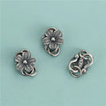 High Quality Antique Silver Flower S Shape Clasp 925 Sterling Silver Flower Connecting Clasp for Bracelet Jewelry Making
