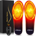 WASOTO 5000mAh Battery Powered Heated Insoles Remote Control Electric Foot Warmer for Women Men for Sports Entertainment-Hunting