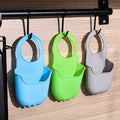 Kitchen Portable Hanging Drain Basket Silicone Sponge Holder Racks Soap Sink Drain Pocket Storage Box