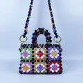 Luxury Bead Handbag Trendy Bohemian Style Colorful Pearl Beaded Evening Clutch Women Elegant Party Bag