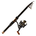 1.3m1.5m1.8m2.1m2.4m 99% Carbon Portable Telescopic Fishing Rod with Spinning Reel Combo Fishing Tackle Sea Rod