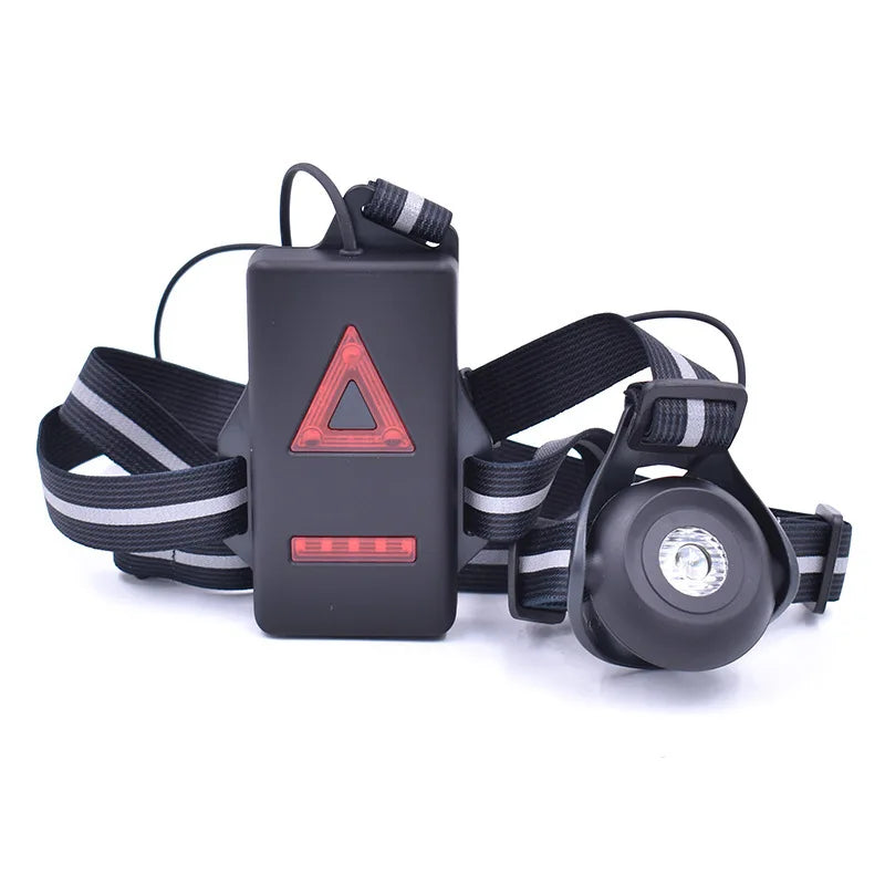 Super Brightness USB Rechargeable LED Vest & Chest Light for Running IP65 Waterproof 6-12 Hours Battery Life Urban Roads Safety