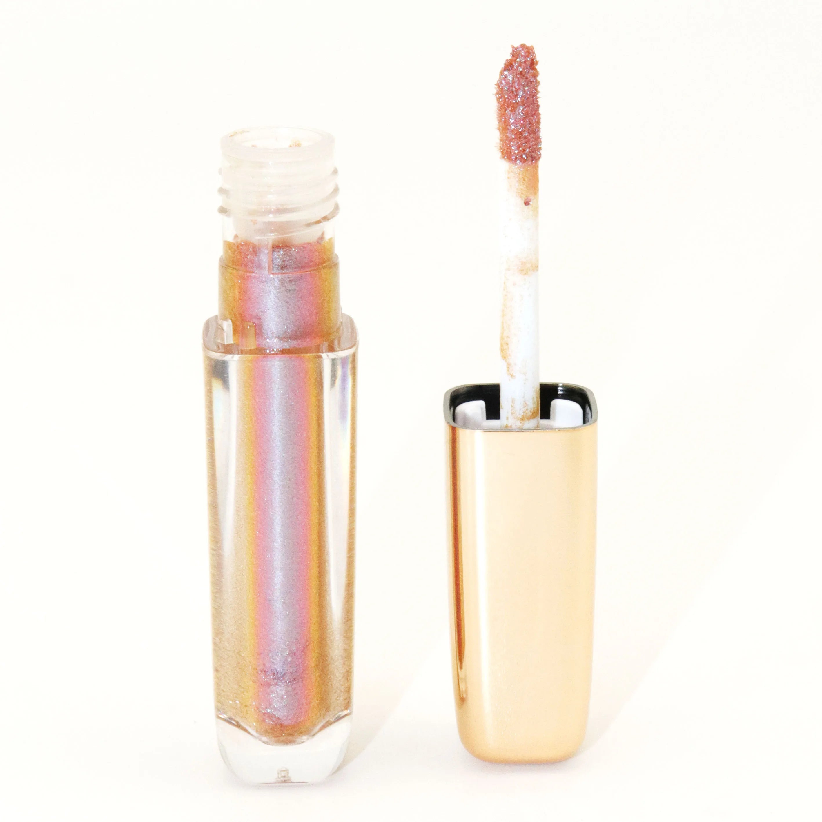 Cosmetics Low MOQ Shiny Holographic Glitter Glow Liquid Eyeshadow Long Wearing Multichrome Duochrome Liquid Eyeshadow