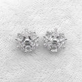 Sterling Silver 3*3mm Semi Mount Stud Earrings Empty Frame Support Blank Setting S925 Base Without Center Stone for DIY Inlay