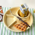 Nordic Style Creative Daily Dinner Tableware Buffet Canteen Large-capacity Ceramic Meal Partition Plate for Home
