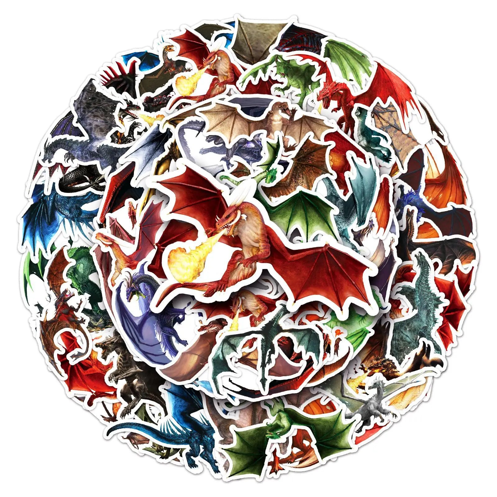 50PCS Realistic cool game dungeons and dragons cartoon pterosaur dinosaur sticker