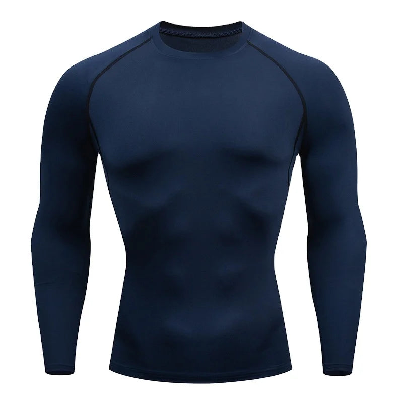 Custom Gym Wear Bodybuilding Clothes Men Active Wear Skinny Fit Long Sleeves Quick Dry Breathable T-Shirts Custom Logo Summer