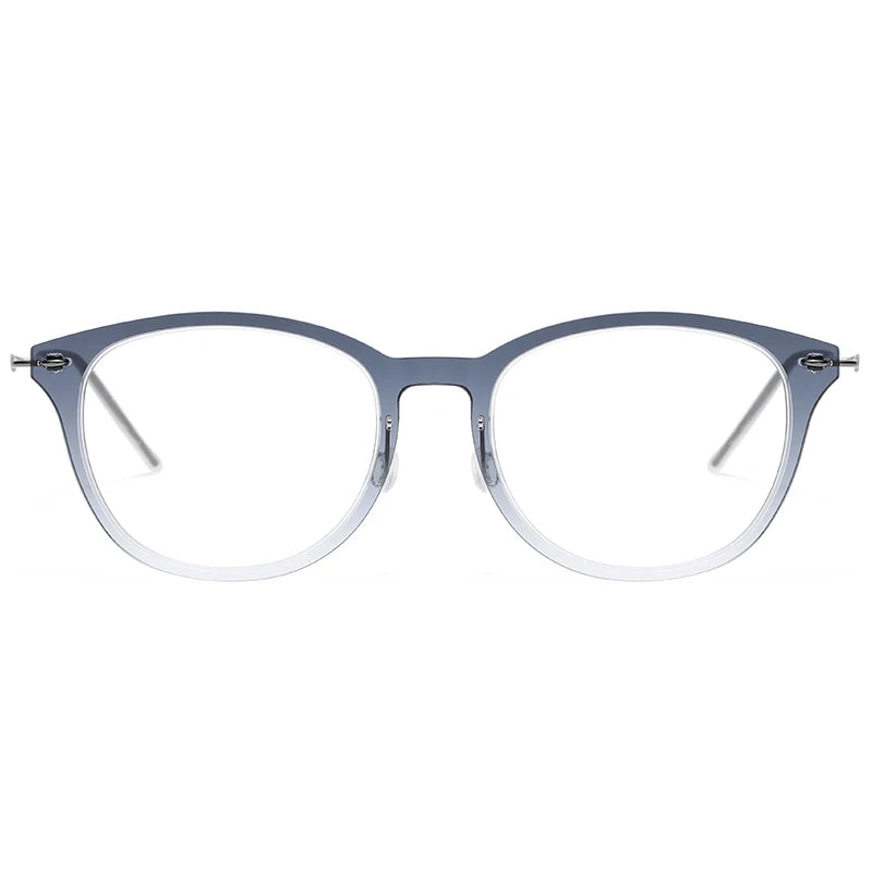 SH6506 Small Face Retro Simple Oval Eye Glasses Frame Titanium Anti Blue Titanium Eyeglasses Frame