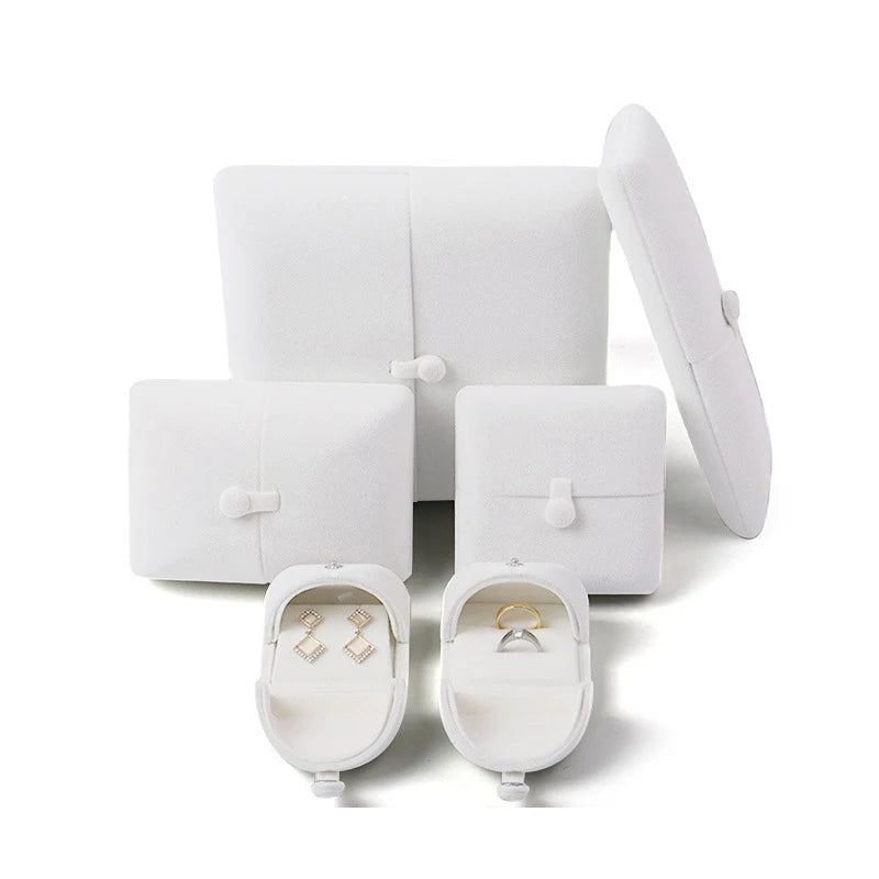 Jewelry Packaging Luxury Ring Box Packaging Jewelry Chain Jewellery Set Jewellery Box Packaging Velvet Big Blue Jewlery Box