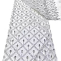 New Arrival Eco-Friendly Sustainable Shiny Sparkling Crystal Rhinestone Beaded Lace Bridal Dress Fabric