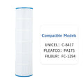 HeeYoo Swimming Pool Spa Filter Cartridge (PET+PP Blue+White) HYP-175 NSF Certified 6-Month Service Life 8 15/16x28 3/16" Custom