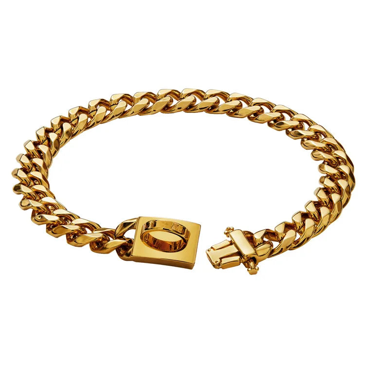316 Stainless Steel Hold BIG Gold Dog Chains