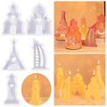 DIY Adhesive Building Aromatherapy Candles Silicone Mold Iron Tower Castle Lighthouse Gypsum Table Ornaments