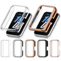 ShanHai Diamond Hollow PC Case for Samsung Galaxy Fit 3 Smart Watch Cover Bumper Shell for galaxy Fit3 Bling Protective Cases