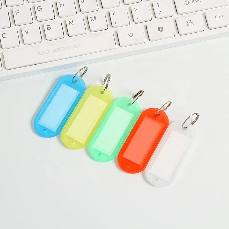 Color PP Plastic Key Chain Classification Number Tag Luggage Label Hotel Number Tag
