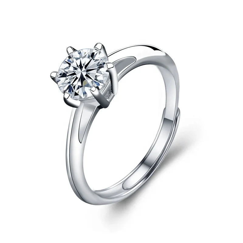 Hot Sale Multi Style Wedding Engagement Ring Moissanite 925 Sterling Silver Jewelry Rings for Women Girls
