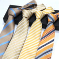 Classic Striped Polyester Woven Neckties for Men One Piece Delivery Formal Style Wholesale