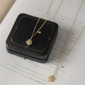 2025 Dainty Wholesale Women Snowflake Flower Luxury Sterling Silver Gold Plated Jewelry Fashion Necklaces