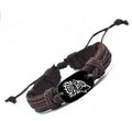 Retro Woven Hip-hop Style for Men Women Beads Leather Bracelet the Strong Power of Animal Lion Heads Punk Bangle Accessories
