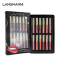 LANGMANNI L9800 Makeup Lipstick Set 12colors  Mate Long Lasting Girls Lipstick Non Stick High Quality Matte Lip Gloss
