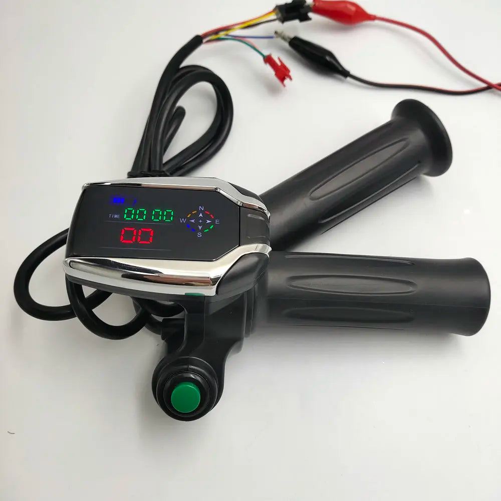 Twist Throttle With Display 24v36v48v60v72v&GPS+Lock&Key/Cruise/On-Off Switch Gas Handle Electric Bike Scooter MTB ATV Parts